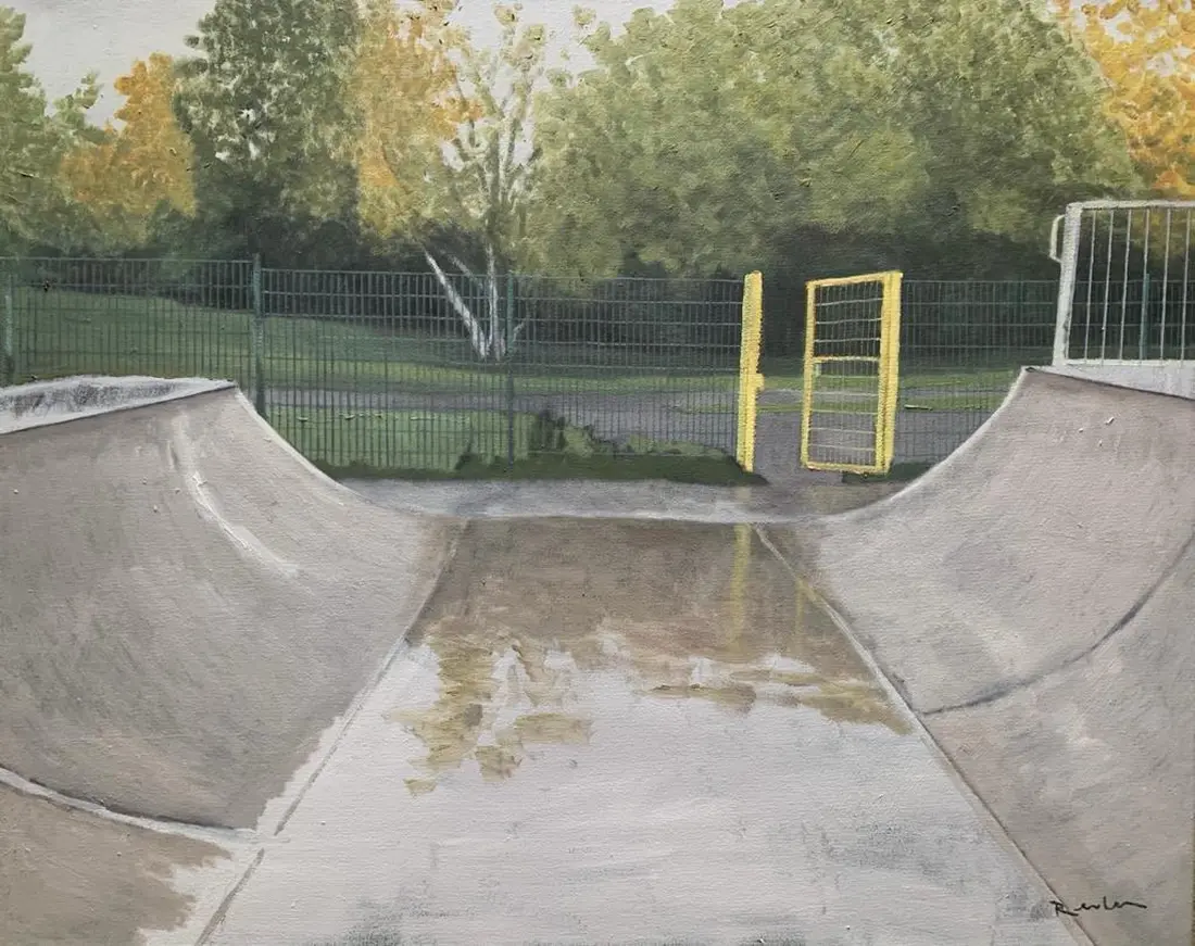 Rainy Concrete ramp 76 x 61 cm